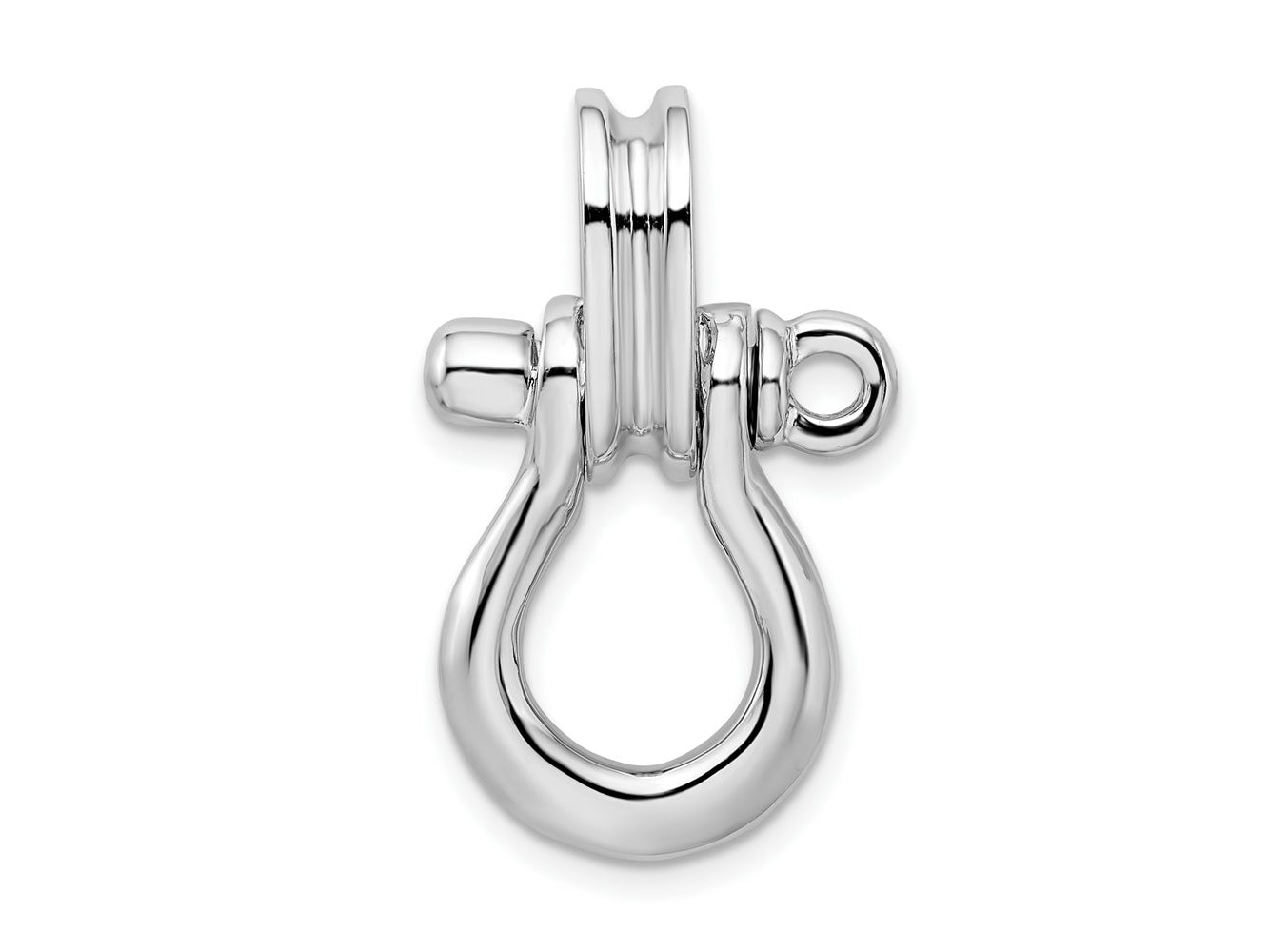 FJC Finejewelers 925 Sterling Silver Rhodium Plated 3D Large Shackle Link with Pulley Charm 26 x 15 mm