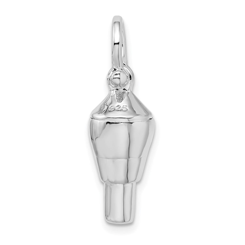 FJC Finejewelers 925 Sterling Silver Rhodium Plated Polished 3D Swivel with Shackle Bail Charm 26 x 7 mm
