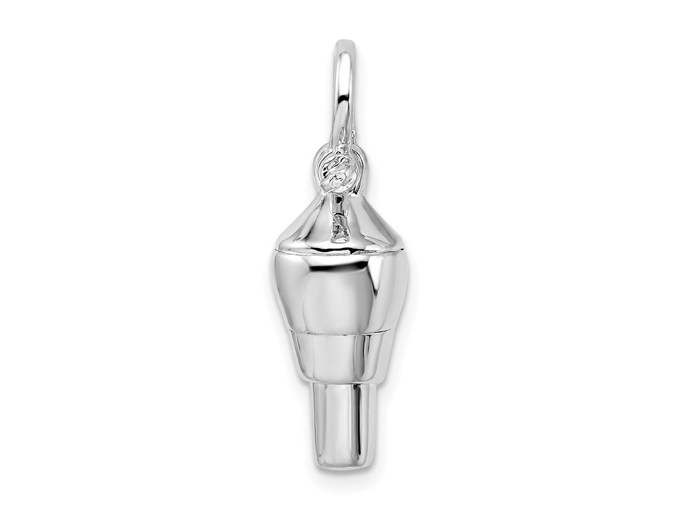FJC Finejewelers 925 Sterling Silver Rhodium Plated Polished 3D Swivel with Shackle Bail Charm 26 x 7 mm