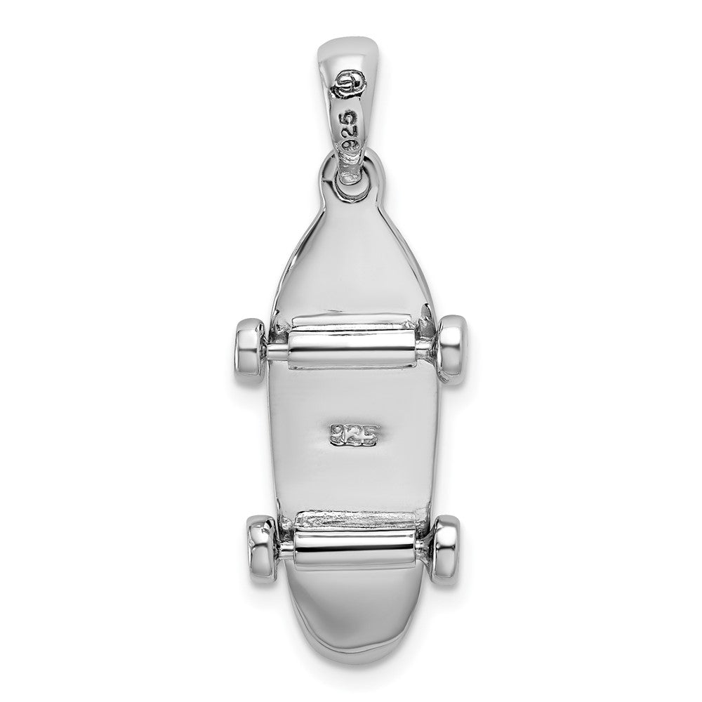 FJC Finejewelers 925 Sterling Silver Polished Moveable 3D Skateboard Charm 11 mm