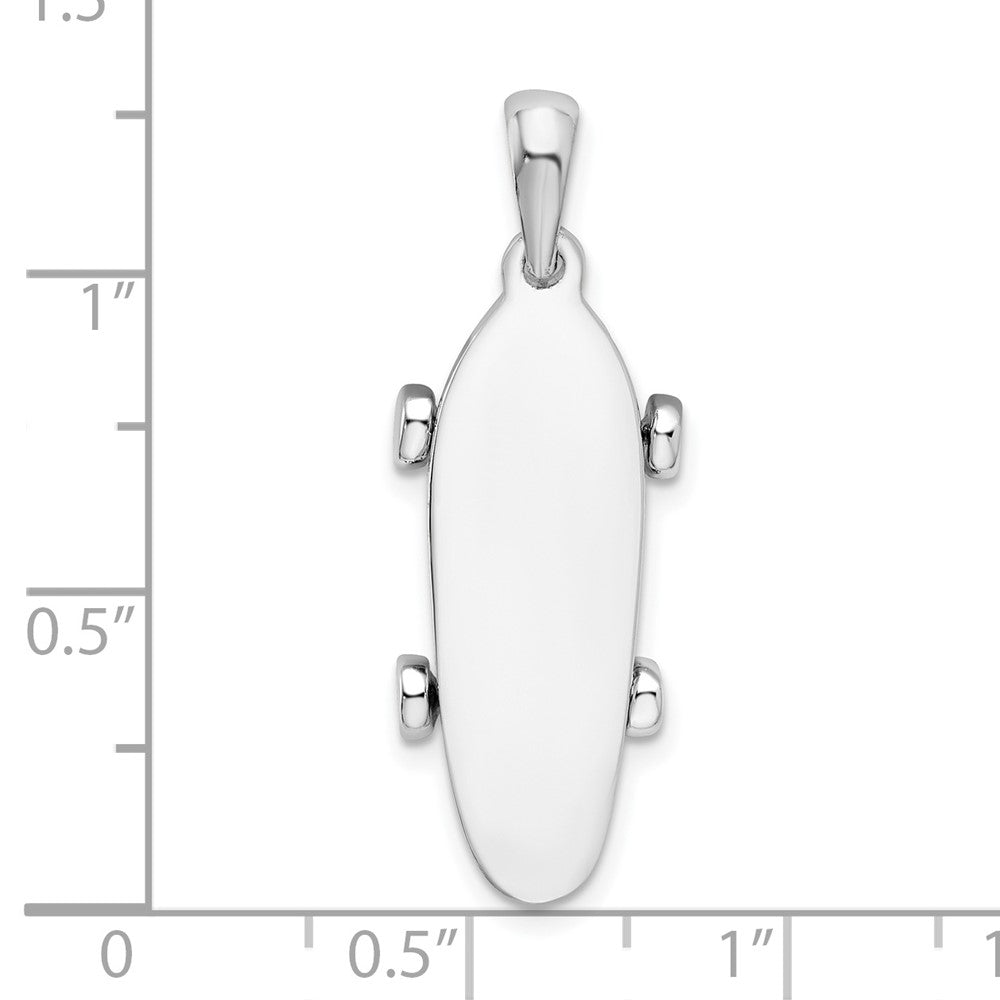 FJC Finejewelers 925 Sterling Silver Polished Moveable 3D Skateboard Charm 11 mm