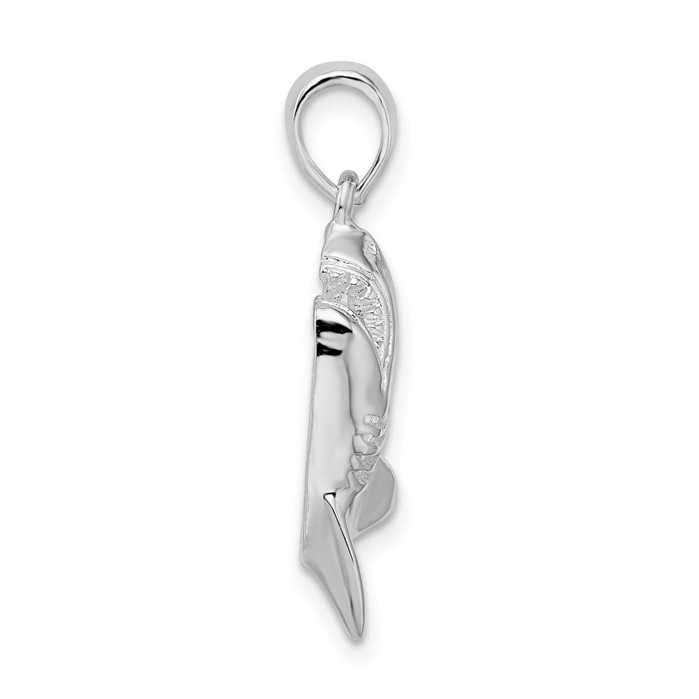 FJC Finejewelers 925 Sterling Silver Rhodium Plated Polished Jumping Shark Charm 25 x 18 mm
