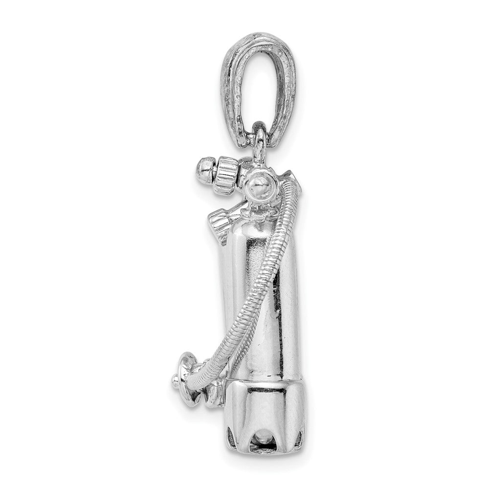 FJC Finejewelers 925 Sterling Silver Rhodium Plated Polished 3D Scuba Tanks with Hose Charm 32 x 16 mm