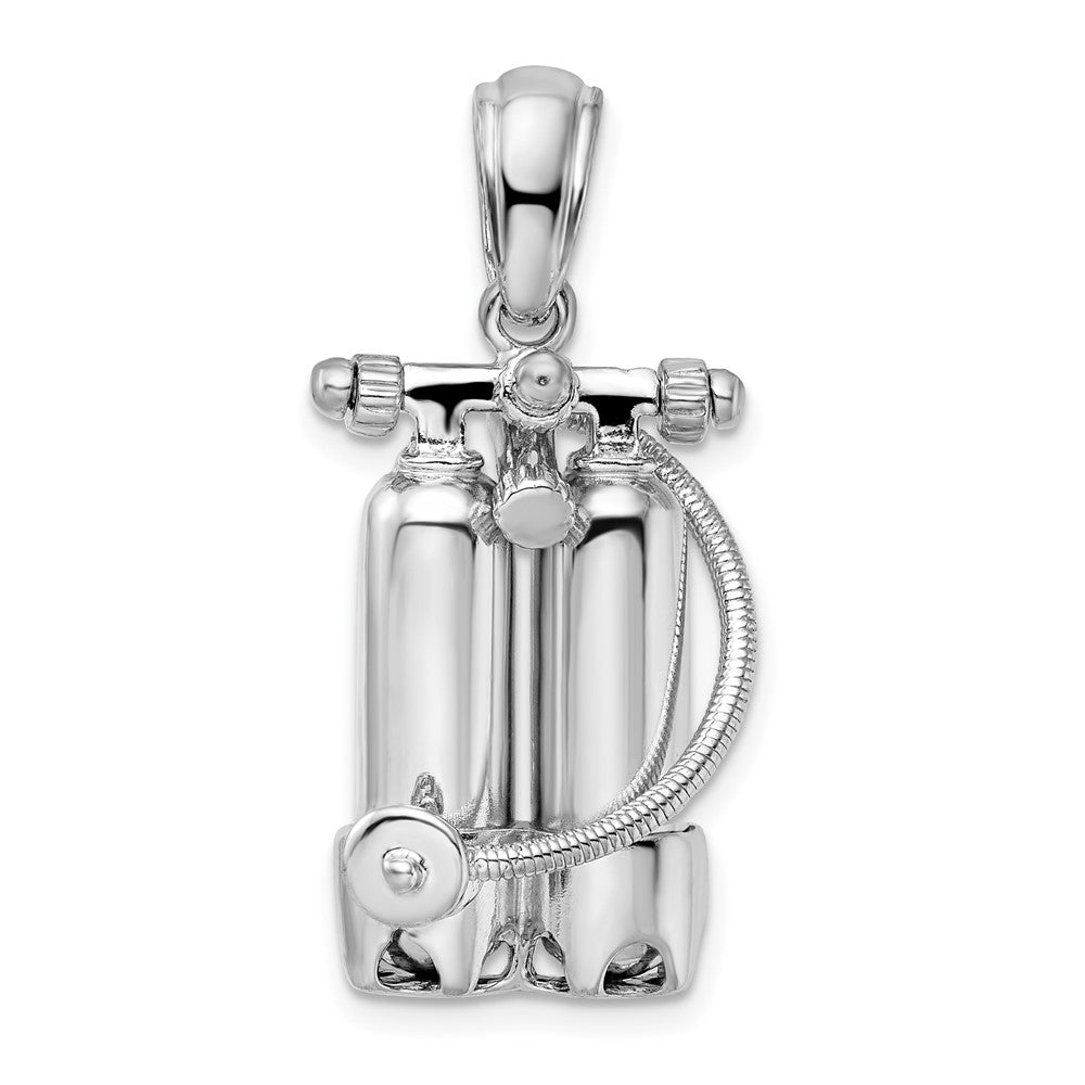 FJC Finejewelers 925 Sterling Silver Rhodium Plated Polished 3D Scuba Tanks with Hose Charm 32 x 16 mm