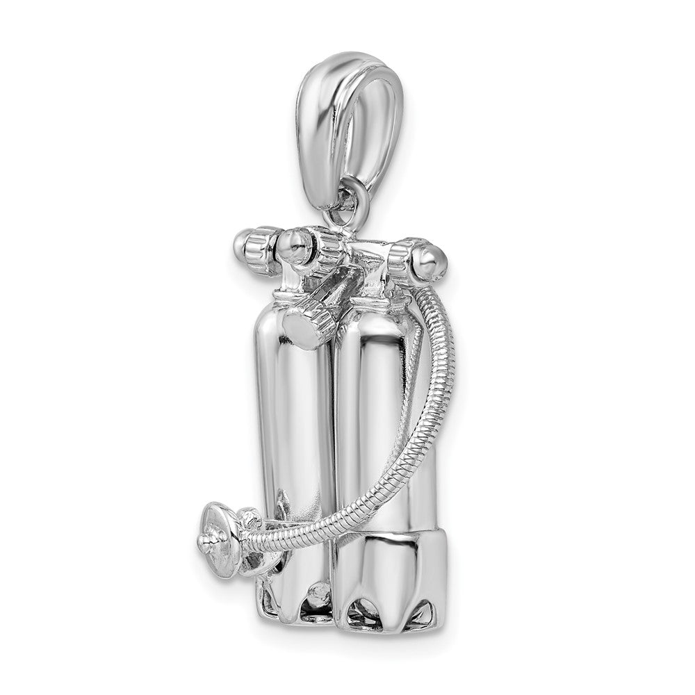 FJC Finejewelers 925 Sterling Silver Rhodium Plated Polished 3D Scuba Tanks with Hose Charm 32 x 16 mm