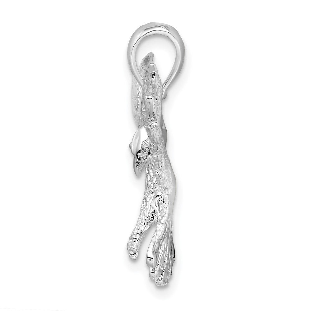 FJC Finejewelers 925 Sterling Silver Rhodium Plated Polished Flying Eagle Charm 35 mm