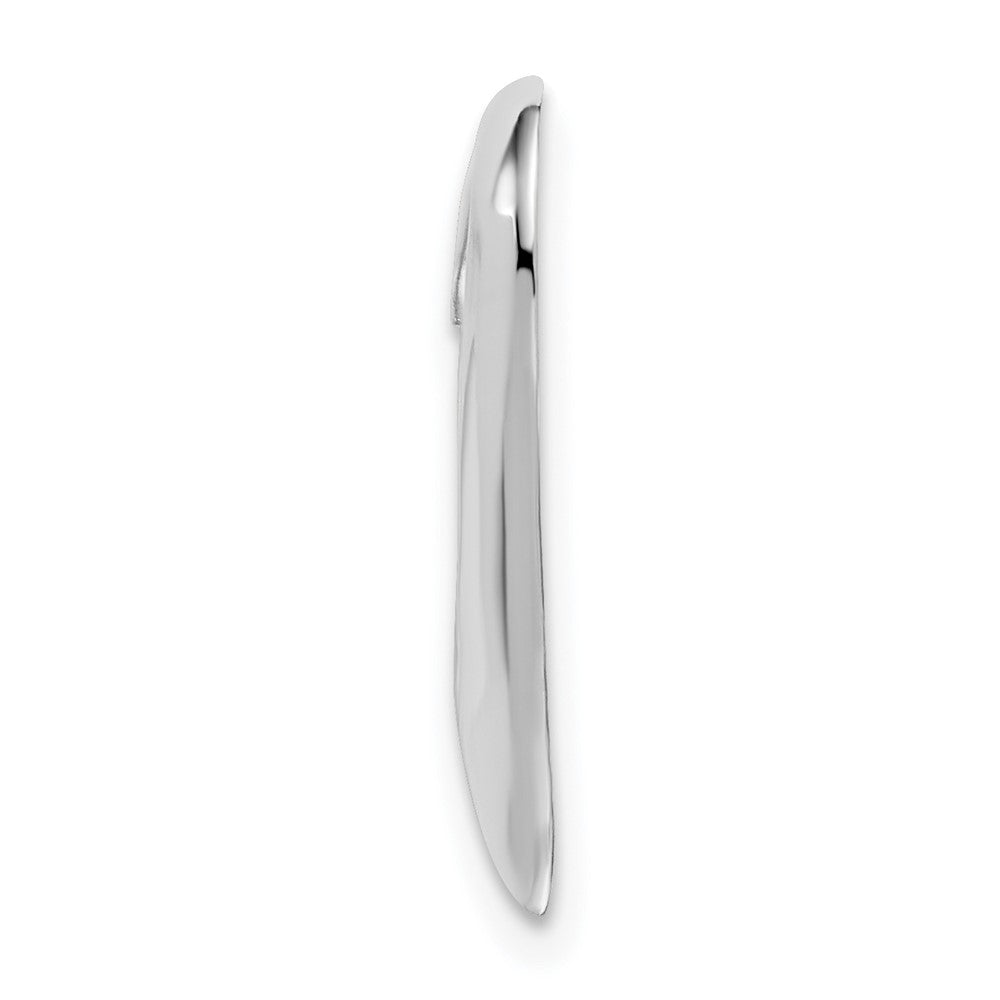 FJC Finejewelers 925 Sterling Silver Rhodium Plated Polished Large Floating Heart Charm
