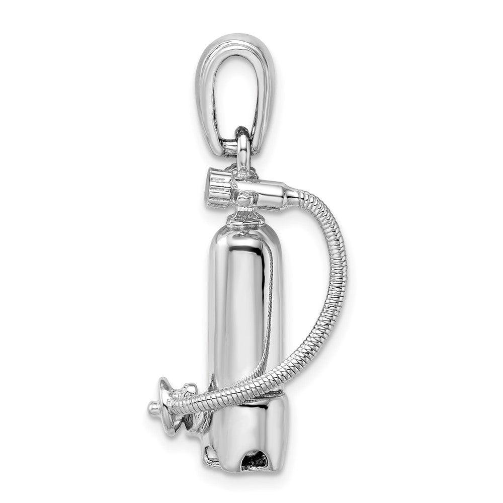 FJC Finejewelers 925 Sterling Silver Rhodium Plated 3D Single Scuba Tank with Hose Charm 32 x 10 mm
