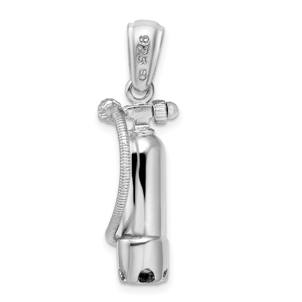 FJC Finejewelers 925 Sterling Silver Rhodium Plated 3D Single Scuba Tank with Hose Charm 32 x 10 mm