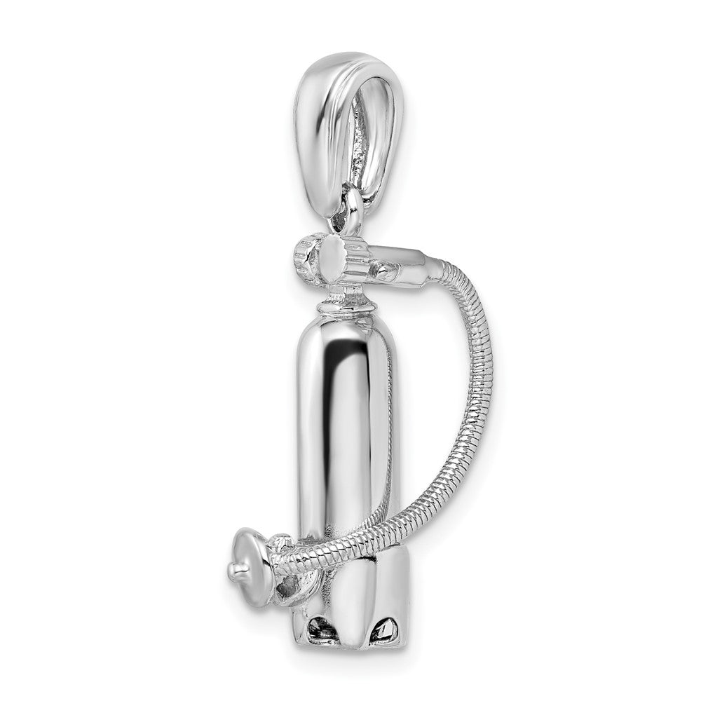 FJC Finejewelers 925 Sterling Silver Rhodium Plated 3D Single Scuba Tank with Hose Charm 32 x 10 mm