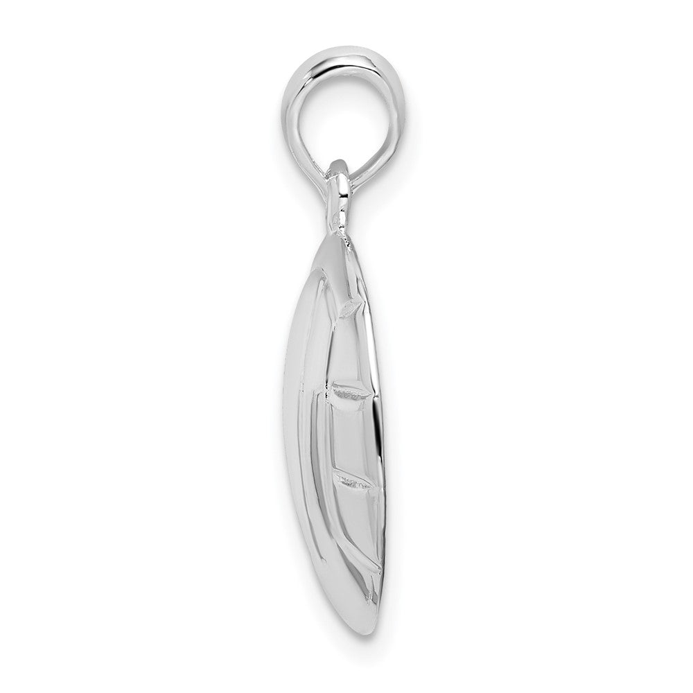 FJC Finejewelers 925 Sterling Silver Rhodium Plated Polished Volleyball Charm 16 mm