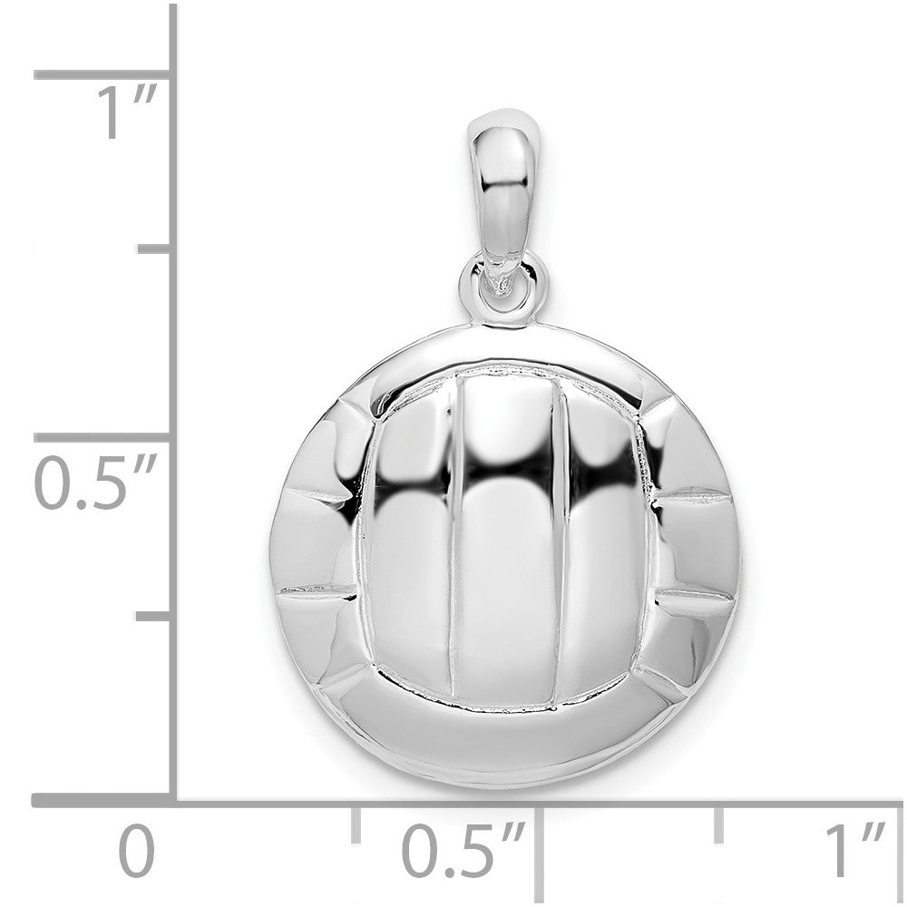 FJC Finejewelers 925 Sterling Silver Rhodium Plated Polished Volleyball Charm 16 mm