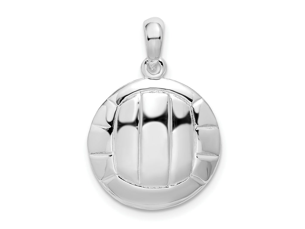 FJC Finejewelers 925 Sterling Silver Rhodium Plated Polished Volleyball Charm 16 mm