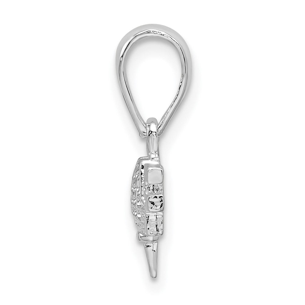 FJC Finejewelers 925 Sterling Silver Rhodium Plated Polished GOLF Tee and Club Charm 17 mm