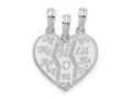 FJC Finejewelers 925 Sterling Silver Textured Big Sis/Mom/Lil Sis Break Apart Charm