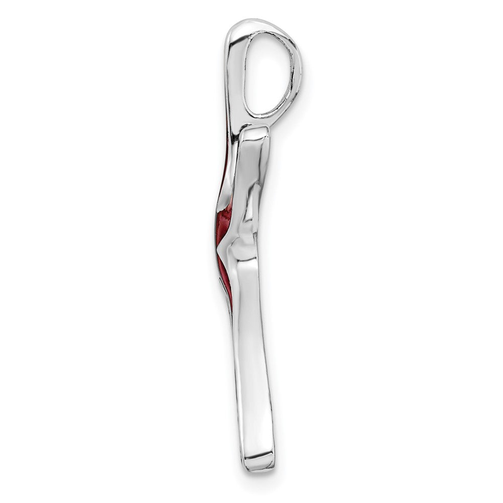 FJC Finejewelers 925 Sterling Silver Rhodium Plated Polished Enameled Dancing Starfish Slide 27 x 23 mm
