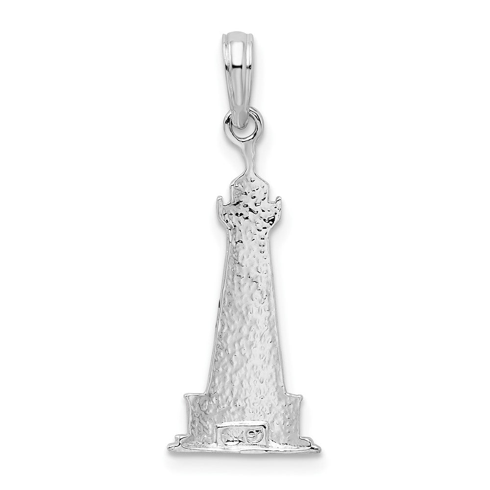 FJC Finejewelers 925 Sterling Silver d Enameled Cape Hatteras Lighthouse Charm 27 x 9 mm
