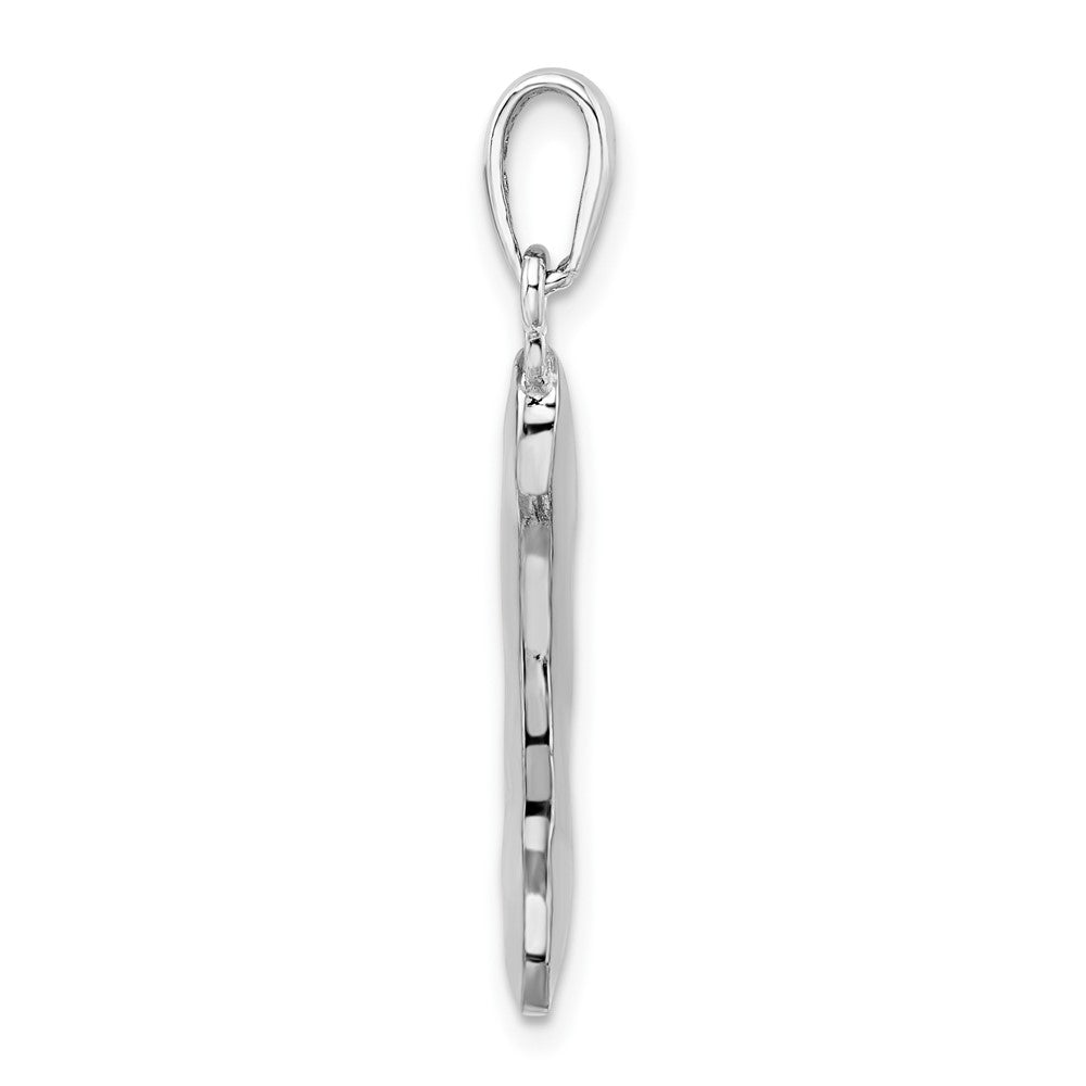 FJC Finejewelers 925 Sterling Silver Rhodium Plated Polished 3D Enameled Dog Bone Charm 9 mm