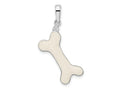 FJC Finejewelers 925 Sterling Silver Rhodium Plated Polished 3D Enameled Dog Bone Charm 9 mm