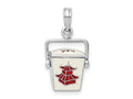 FJC Finejewelers 925 Sterling Silver 3D Moveable Enamel Chinese Takeout Charm 22 x 12 mm