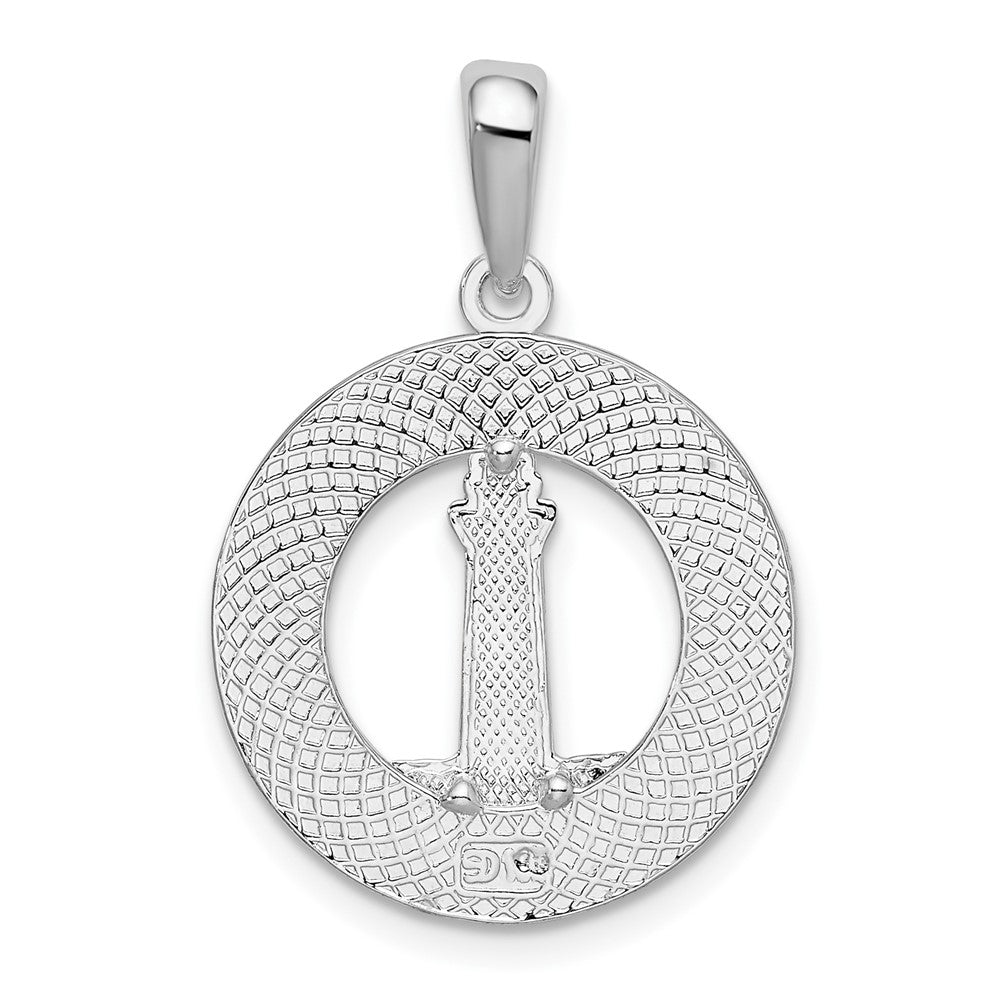 FJC Finejewelers 925 Sterling Silver Polished Enamel Hilton Head with Lighthouse Charm 26 x 18 mm