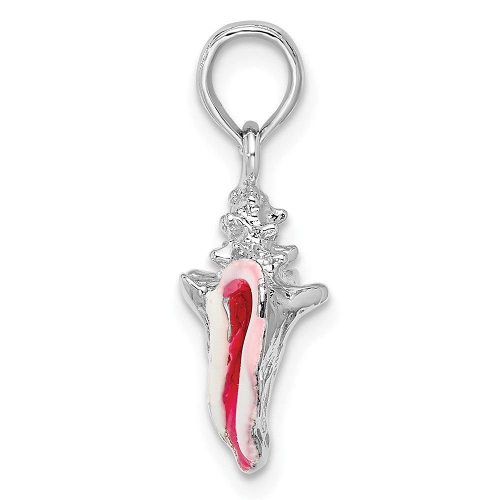 FJC Finejewelers 925 Sterling Silver Rhodium Plated Enameled Small Conch Shell Charm 21 x 9 mm