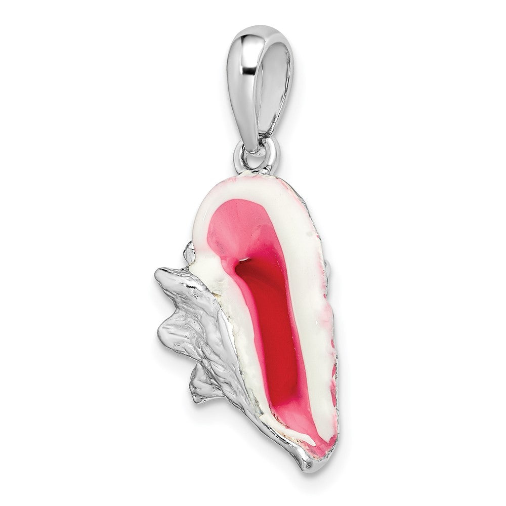 FJC Finejewelers 925 Sterling Silver Rhodium Plated Enameled Large Conch Shell Charm 27 x 15 mm