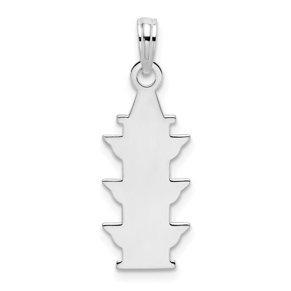 FJC Finejewelers 925 Sterling Silver Rhodium Plated Polished Enameled Traffic Light Charm 8 mm