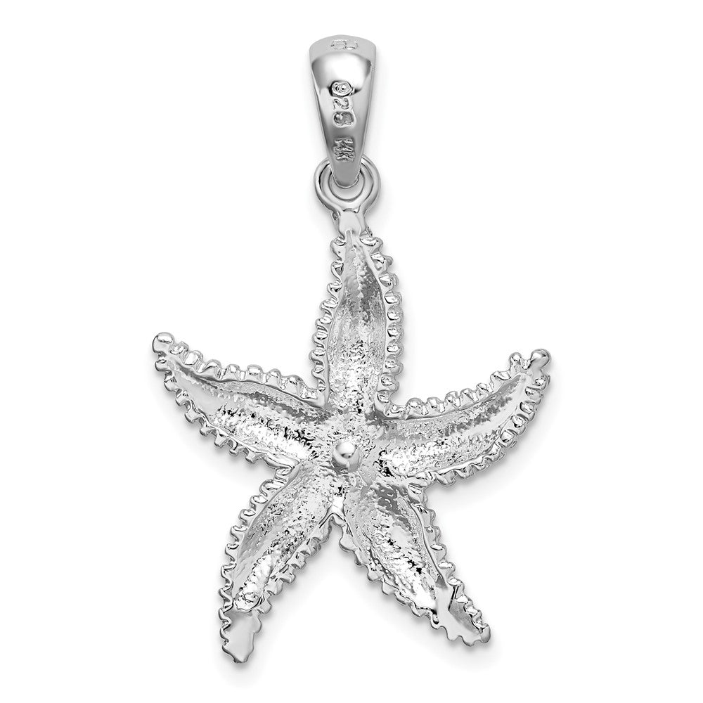FJC Finejewelers 925 Silver and 14k Yellow Gold  Polished Starfish with Accent Charm 31 x 20 mm