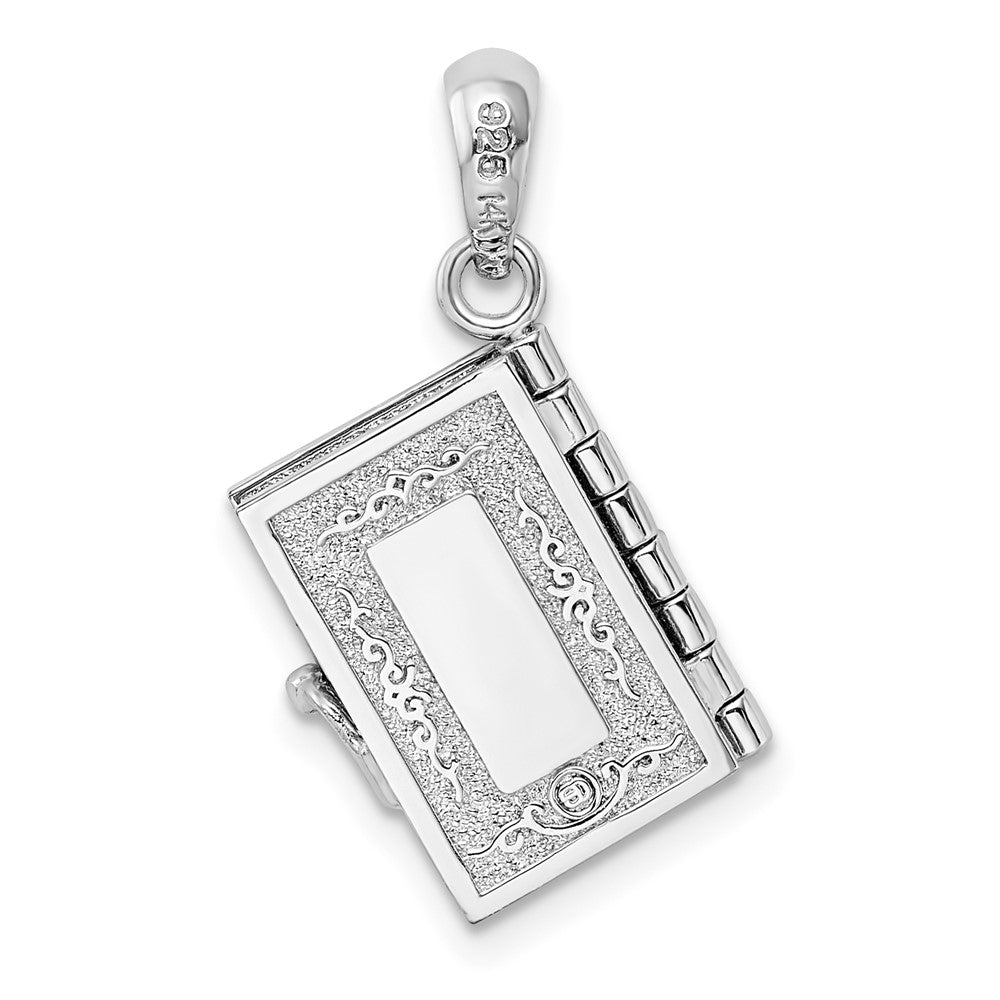 FJC Finejewelers 925 Silver and 14k Yellow Gold Accent Polished 3D Lords Prayer Holy Bible Charm