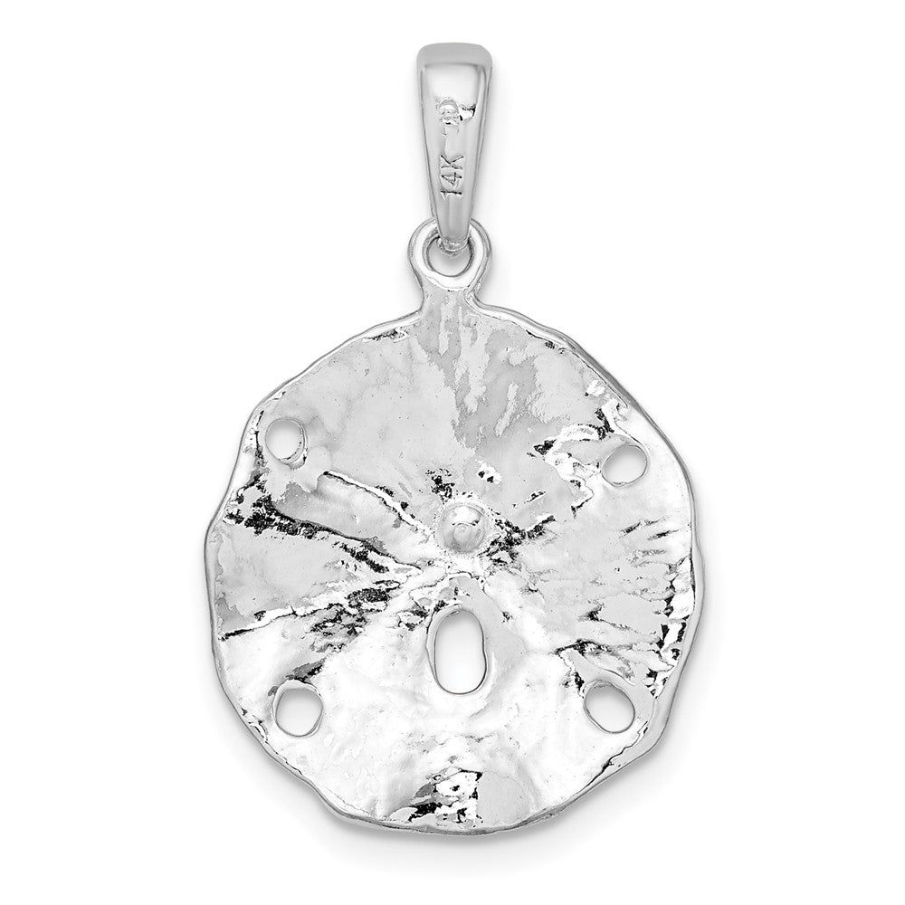 FJC Finejewelers 925 Silver and 14k Yellow Gold Accent Textured Sand Dollar Charm 27 x 17 mm