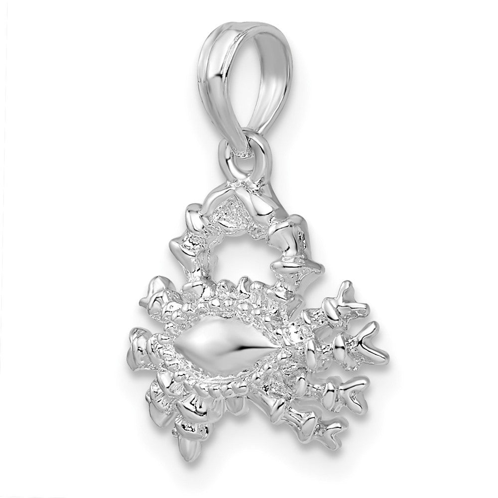 FJC Finejewelers 925 Sterling Silver Rhodium Plated Polished 3D Cancer Zodiac Charm