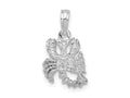 FJC Finejewelers 925 Sterling Silver Rhodium Plated Polished 3D Scorpio Zodiac Charm