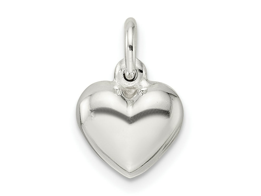 FJC Finejewelers 925 Sterling Silver Puffed Heart Charm 16 x 9 mm