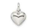 FJC Finejewelers 925 Sterling Silver Puffed Heart Charm 16 x 9 mm