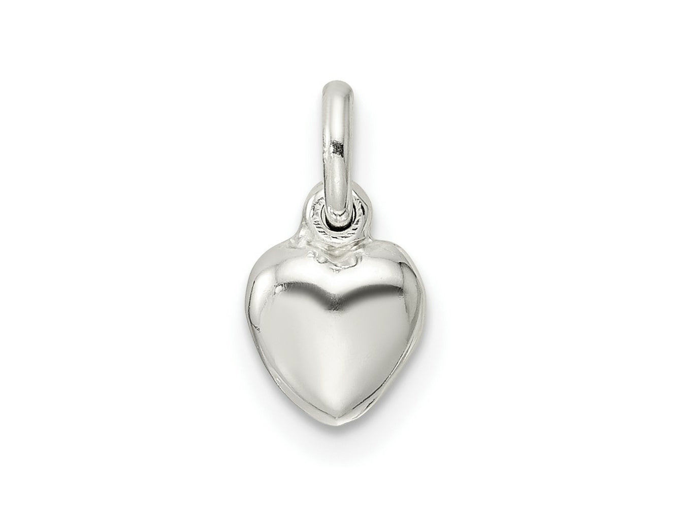 FJC Finejewelers 925 Sterling Silver Small Puffed Heart Charm 13 x 6 mm