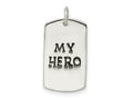 FJC Finejewelers 925 Sterling Silver Polished My Hero Dog Tag Charm 18 x 11 mm