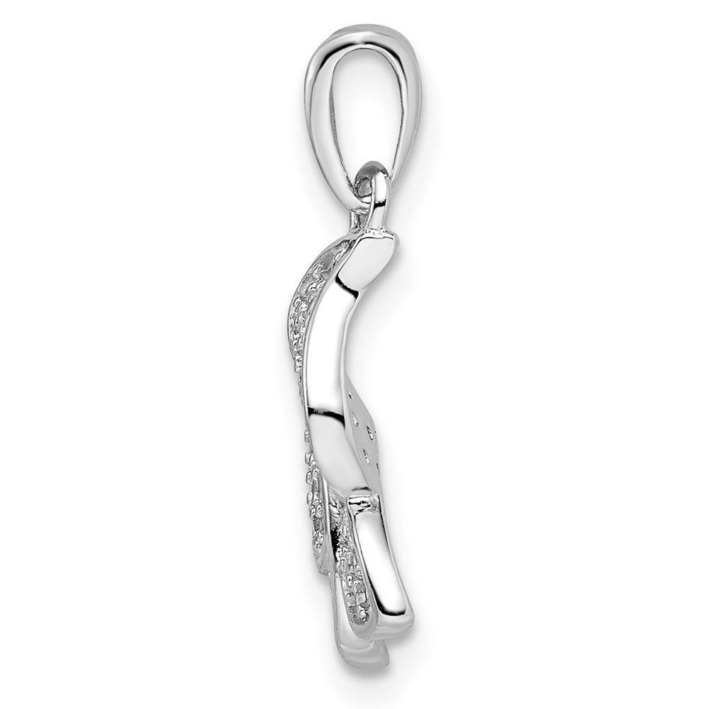 FJC Finejewelers 925 Sterling Silver Rhodium Plated CZ Butterfly Charm 22 x 14 mm
