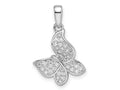 FJC Finejewelers 925 Sterling Silver Rhodium Plated CZ Butterfly Charm 22 x 14 mm