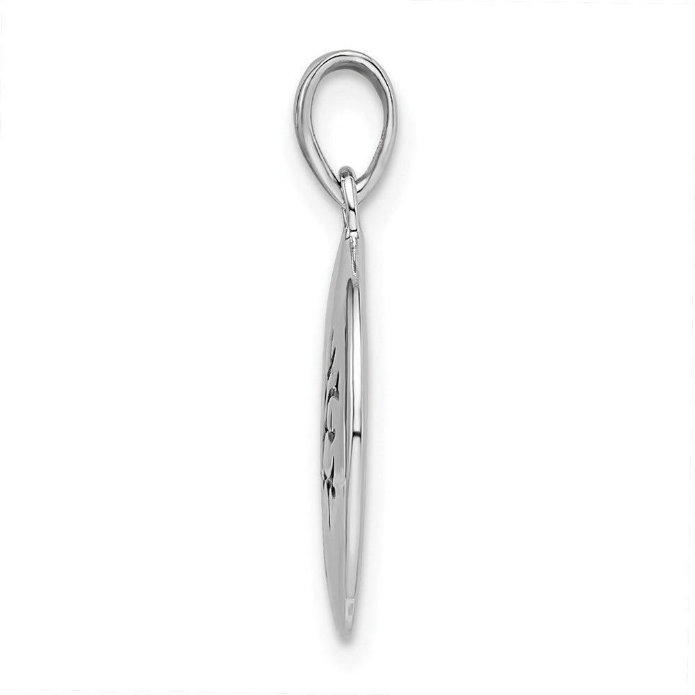 FJC Finejewelers 925 Sterling Silver Rhodium Plated Oxidized Circle Tree Charm 22 x 14 mm