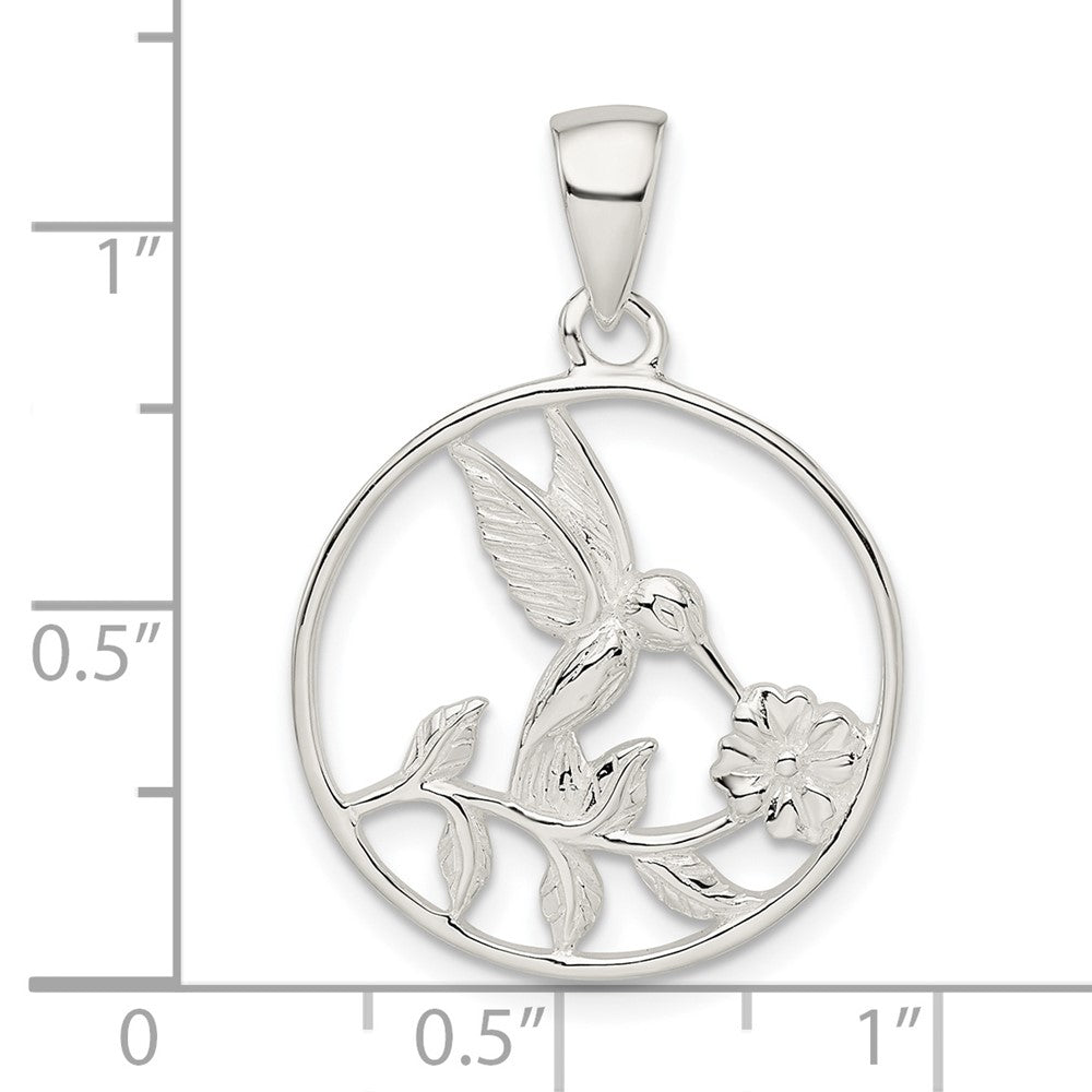 FJC Finejewelers 925 Sterling Silver Hummingbird Charm 29 x 19 mm