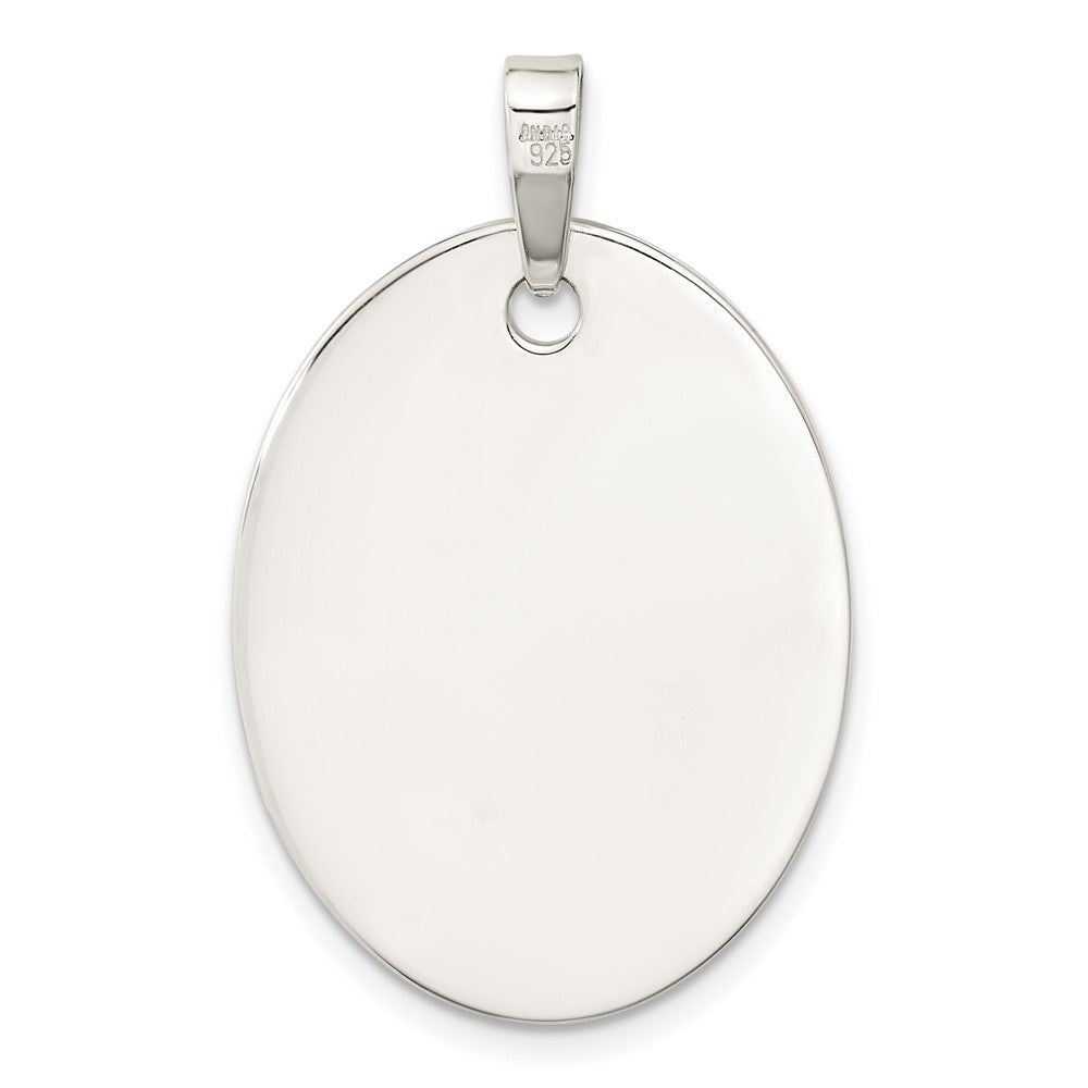 FJC Finejewelers 925 Sterling Silver Antiqued Polished Eagle Oval Charm 36 x 22 mm