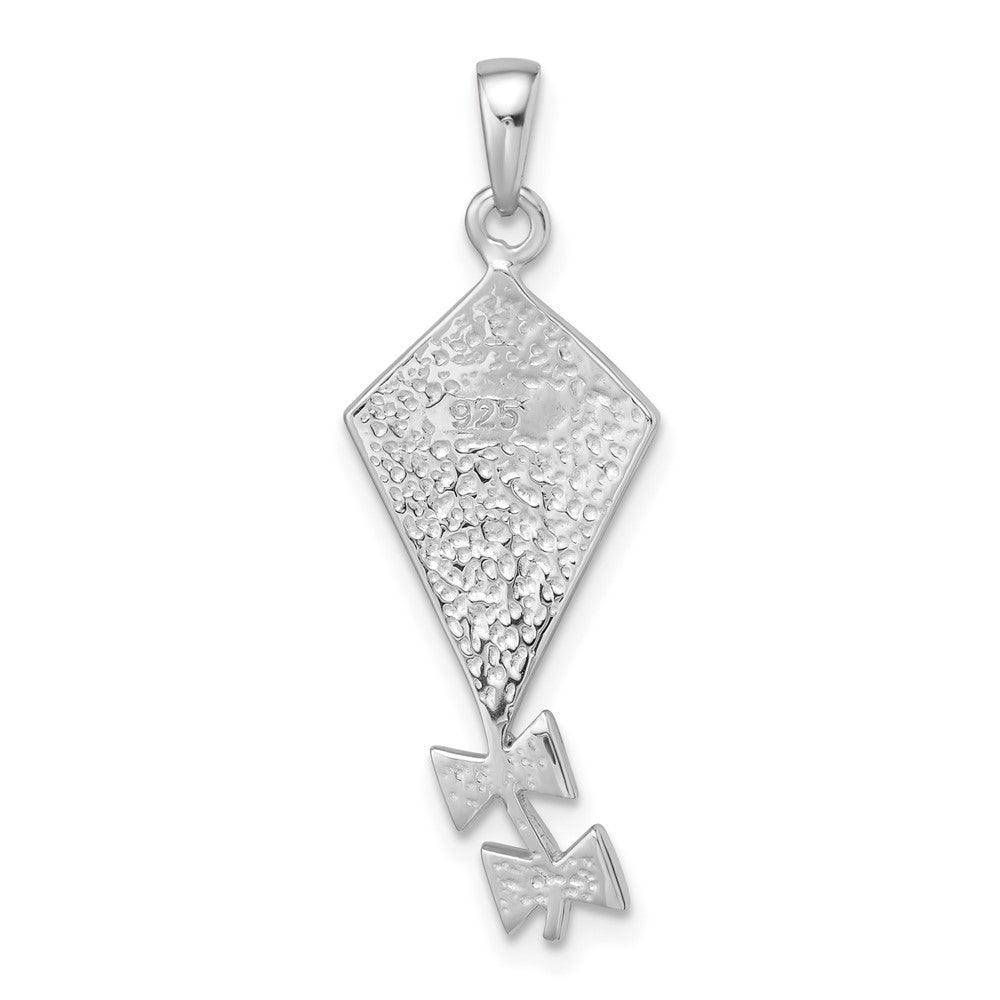 FJC Finejewelers 925 Sterling Silver Rhodium Plated Preciosa Crystal Kite Charm 32 x 11 mm