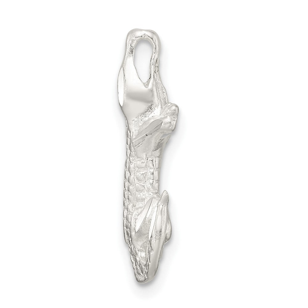 FJC Finejewelers 925 Sterling Silver Satin and Polished Bright Cut Alligator Chain Slide 21 x 10 mm