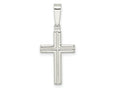 FJC Finejewelers 925 Sterling Silver Polished and Satin Center Latin Cross Charm 35 x 16 mm
