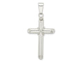 FJC Finejewelers 925 Sterling Silver Polished X Center Hollow Tube Cross Charm 48 x 22 mm