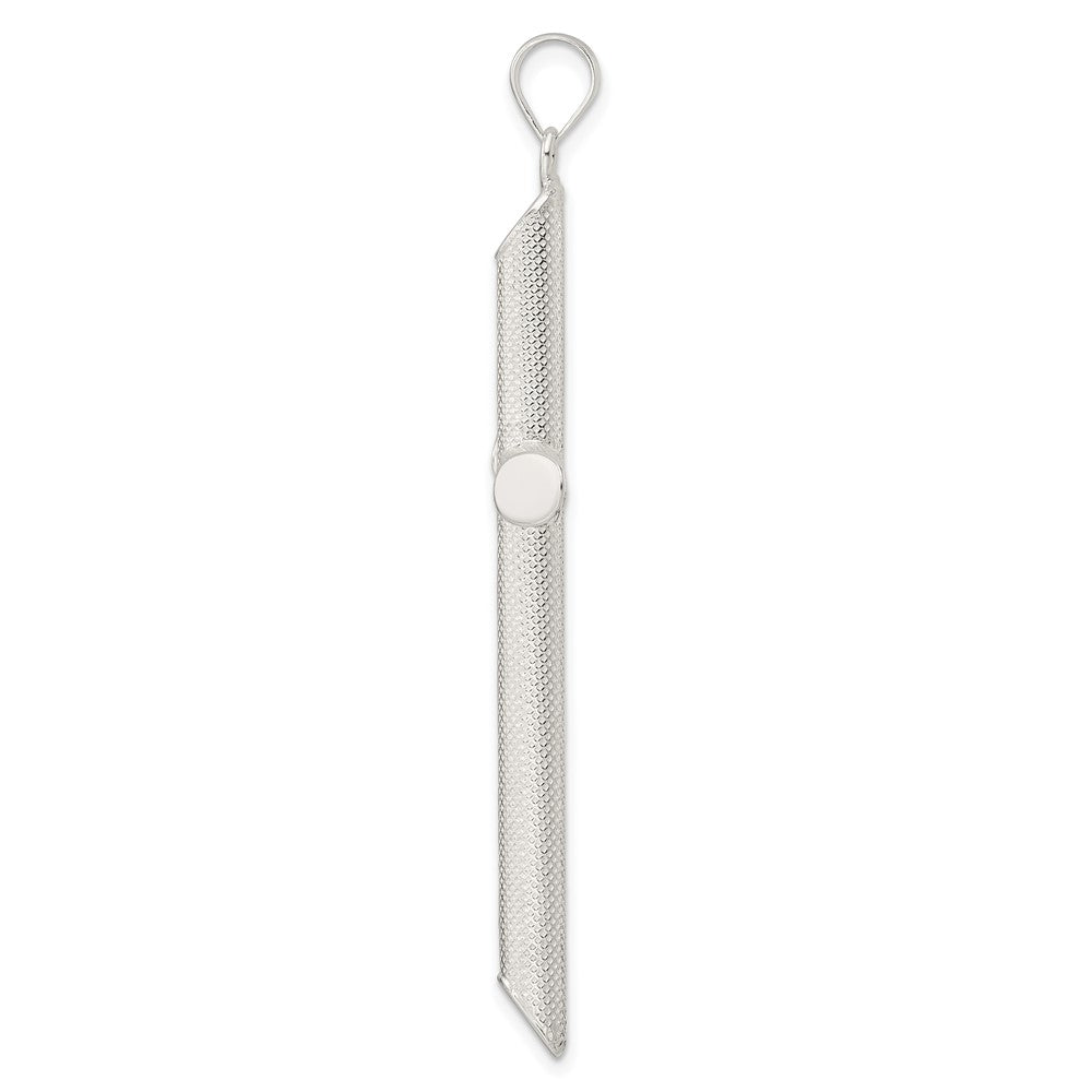 FJC Finejewelers 925 Sterling Silver Polished and Texture Tube Cross Charm 63 x 37 mm