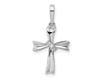 FJC Finejewelers 925 Sterling Silver Rhodium Plated CZ Cross Charm 26 x 13 mm