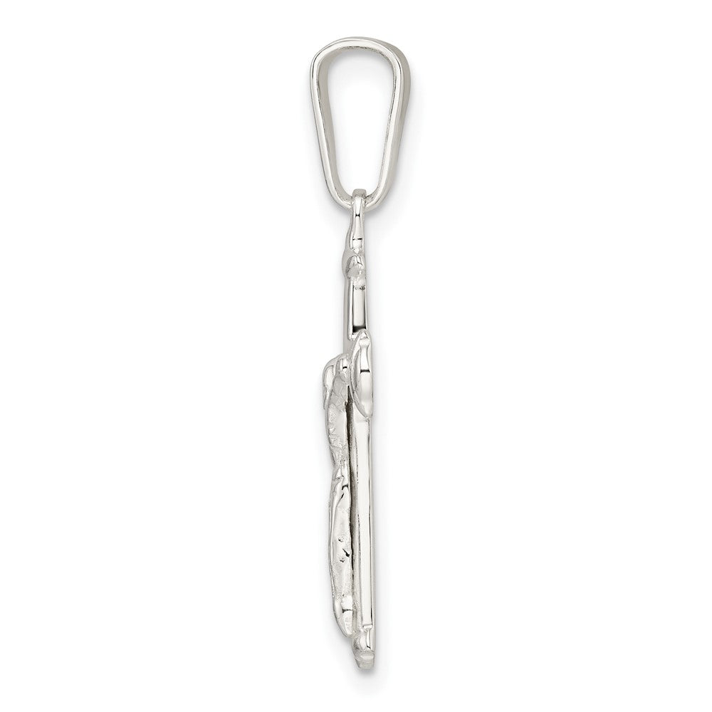 FJC Finejewelers 925 Sterling Silver Polished Crucifix Charm 30 x 13 mm