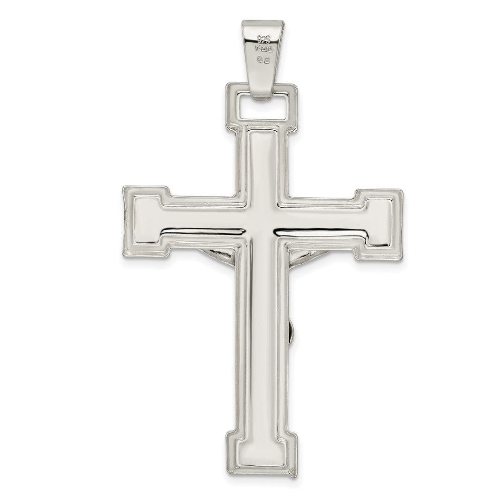 FJC Finejewelers 925 Sterling Silver Polished Crucifix Charm 57 x 34 mm